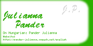 julianna pander business card